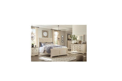 Signature Design by Ashley Bolanburg Queen Panel Bed, Dresser, Mirror and Nigh