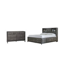 Signature Design by Ashley Caitbrook Queen Storage Bed and Dresser-Gray