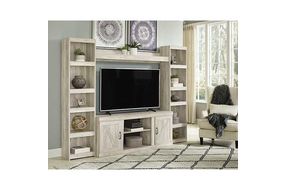 Signature Design by Ashley Bellaby 4-Piece Entertainment Center-Whitewash