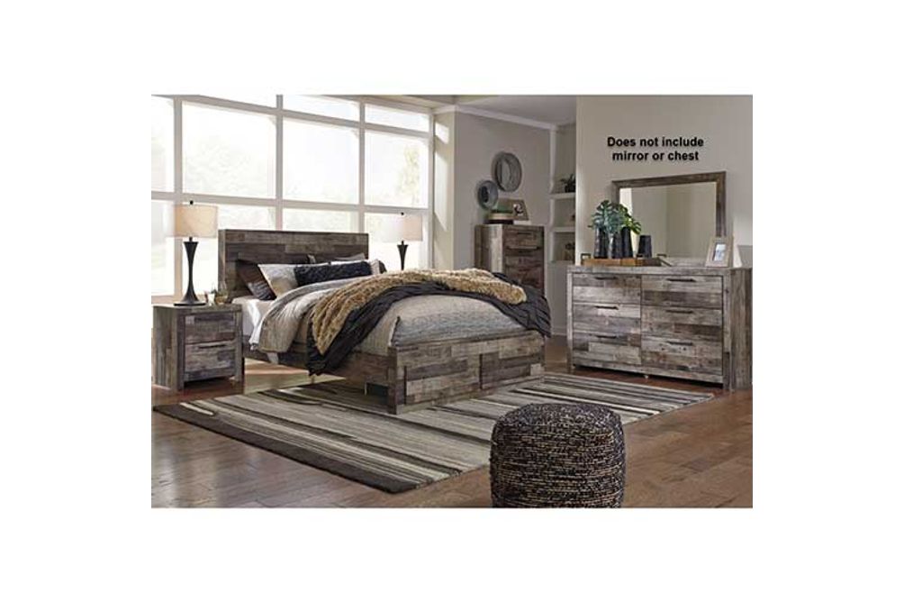 Signature Design by Ashley Derekson King Panel Storage Bed, Dresser and Nights