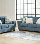 Signature Design by Ashley Cashton Sofa and Loveseat-Blue