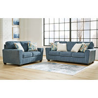 Signature Design by Ashley Cashton Sofa and Loveseat-Blue