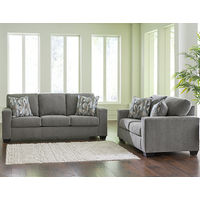 Signature Design by Ashley Deltona Sofa and Loveseat-Graphite