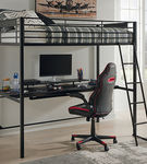 Signature Design by Ashley Broshard Twin Loft Bed with Mattress and Desk Chair