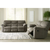 Signature Design by Ashley Alphons Reclining Sofa and Loveseat-Putty