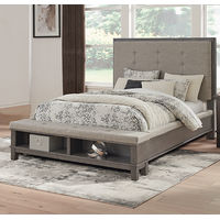 Benchcraft Hallanden Queen Upholstered Storage Bed-Gray