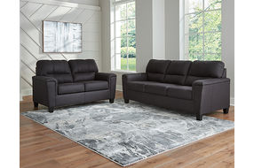 Signature Design by Ashley Alna Sofa and Loveseat-Black