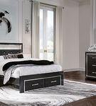 Signature Design by Ashley Kaydell Queen Upholstered Storage Bed, Dresser, Mir