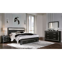 Signature Design by Ashley Kaydell King Panel Storage Bed, Dresser, Mirror and