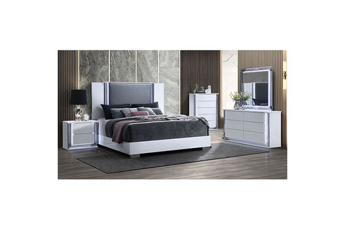 6PC YLime White Queen Bedroom QB, DR, MR, NS