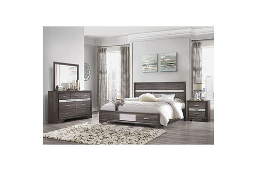 6PC SEVILLE QUEEN BEDROOM SET QB, DR, MR, NS