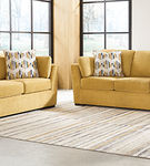 Signature Design by Ashley Keerwick Sofa and Loveseat-Sunflower