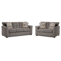 2PC Kennedy Sofa & Loveseat, Gray