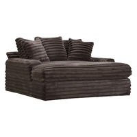 Jenna Mega Chaise w/USB, Brown