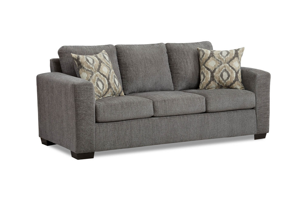 2PC Graytone Sofa & Loveseat, Gray