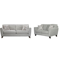 2PC Alyssa Sofa & Loveseat, Gray