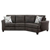 2PC Tuxedo Sectional, Charcoal