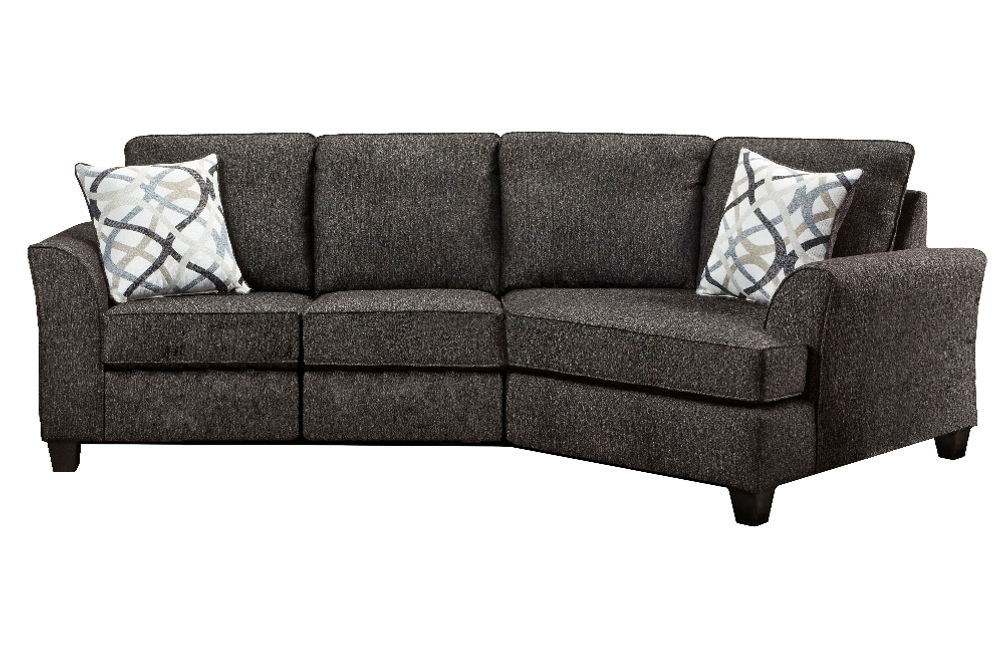 2PC Tuxedo Sectional, Charcoal