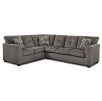 2PC Kennedy Sectional, Gray