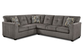 2PC Kennedy Sectional, Gray