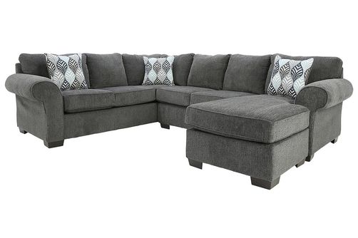 2PC Charisma Sectional, Gray