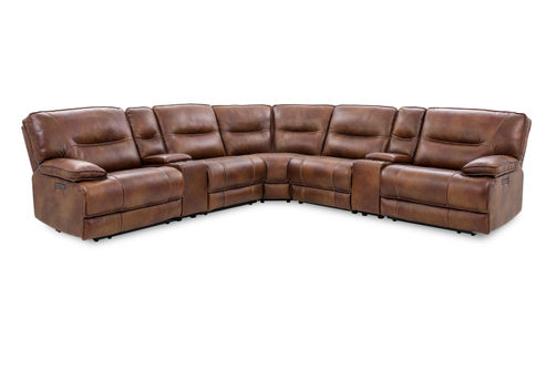 7PC Morocco Sectional, Brown