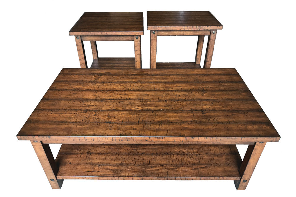 3PK Woodsman Tables, Brown