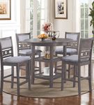 5PC Gia Pub Dining Set, Gray