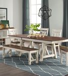 6PC Laurel Dining Set, Brown/White