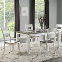 5PC Dining Set, Grey/White