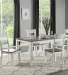 5PC Dining Set, Grey/White