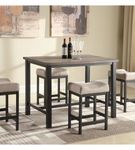 5PC Rustic Dining Pub Set, Brown