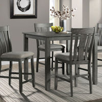 5PC Hawthorne Pub Dining Set, Gray