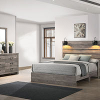 6PC Cameron Bedroom, QN Bed, DR, MR & 1 NS, Gray