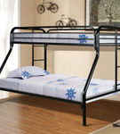 T/F Bunkbed w/1 Twin Matt & 1 Full Matt, Metal