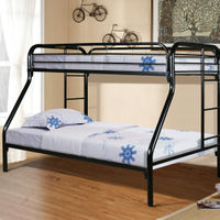 T/F Bunkbed w/1 Twin Matt & 1 Full Matt, Metal