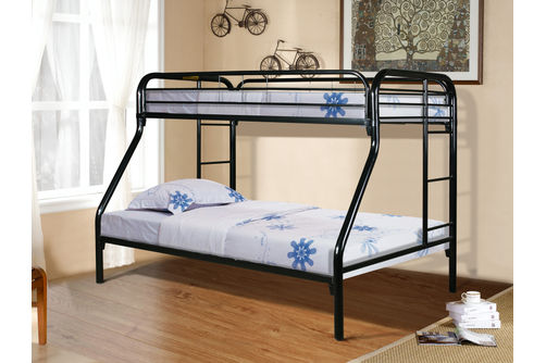 T/F Bunkbed w/1 Twin Matt & 1 Full Matt, Metal