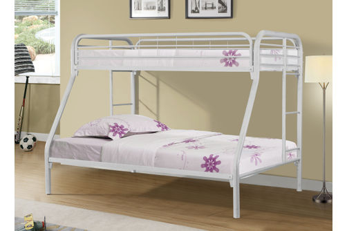 T/F Bunkbed w/1 Twin Matt & 1 Full Matt, Metal