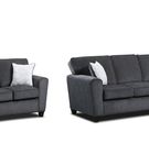 2PC Thunder Kohl Sofa & Loveseat, Gray