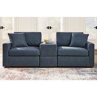 Signature Design by Ashley Modmax 3-Piece Modular Loveseat with Console -Ink