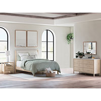 Signature Design by Ashley Cadmori Queen Panel Bed, Dresser, Mirror and Nights
