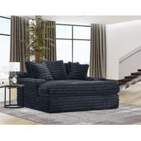 Jenna Mega Chaise w/USB, Black