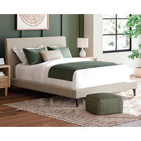 Signature Design by Ashley Cielden Queen Upholstered Bed with Roll Slats-Soft