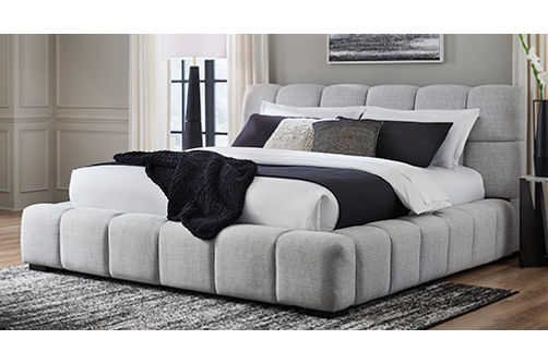 Grendusk Queen Upholstered Bed - Light Gray Grendusk Queen Upholstered Bed - Light Gray