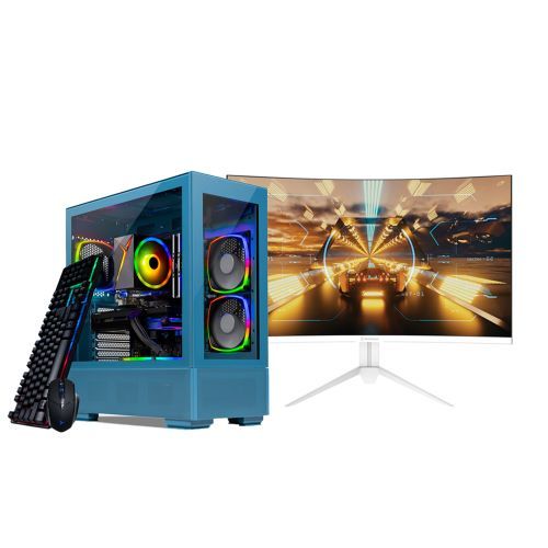 Rent-To-Own Skytech Gaming Azure 2.0 Blue and 27in monitor Bundle