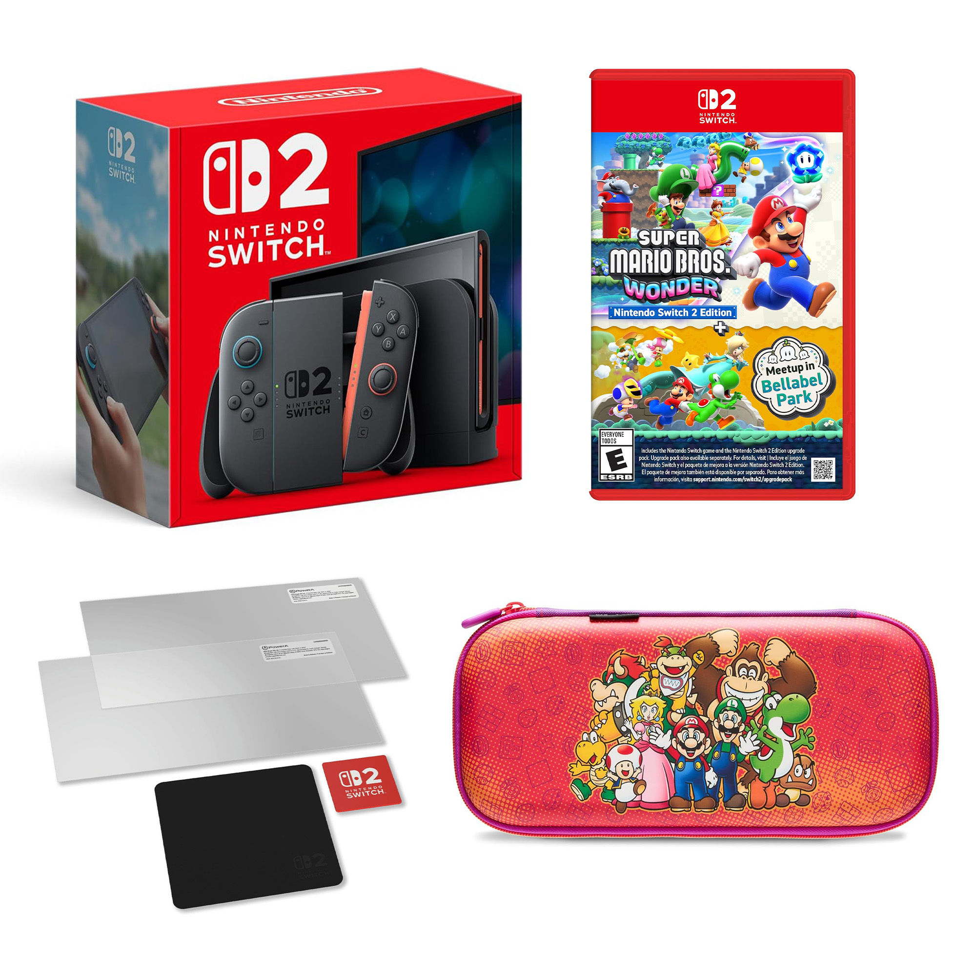 Nintendo Switch 2 マリオ Rent-To-Own Switch 2 Console with Mario Wonder Game, Case and