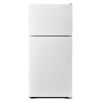 18 Cu Ft White Top Mount Refrigerator With Crisper Bins - 30 In Wide