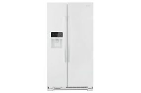 21 Cu Ft SxS Refrigerator,ExternalWater&Ice,White