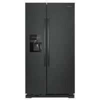 25 Cu Ft. Side by Side,External Water & Ice,Black