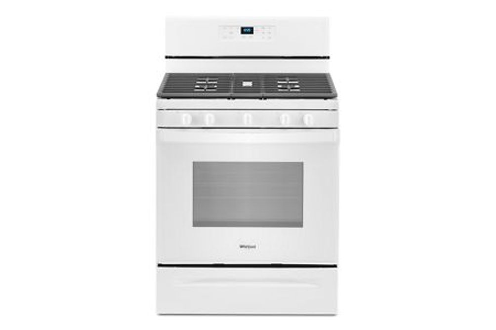 5.0 Cu Ft Freestanding Gas Range With Center Oval Burner - White